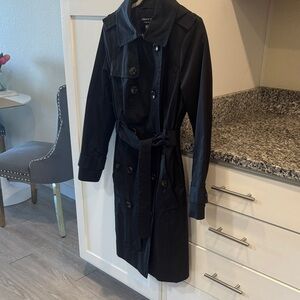 London Fog Elegant Black Trench Coat
